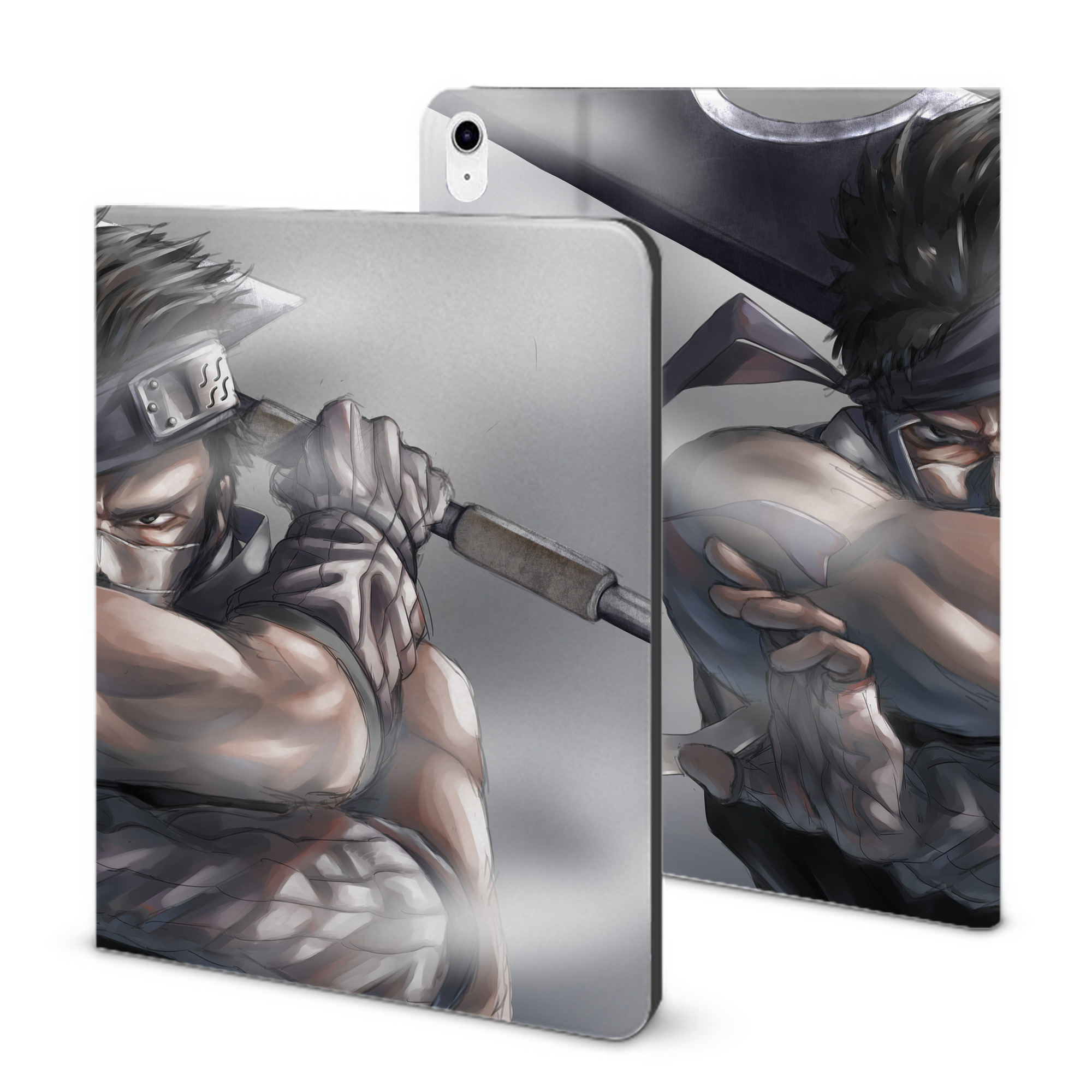（画像用） NARUTO -ナルト- NARUTO -ナルト- 疾風伝 IPad ケース ブック型 PUレザー TPU 耐衝撃 軽量 薄型 ペン収納なし 全面保護 IPad 各モデル対応